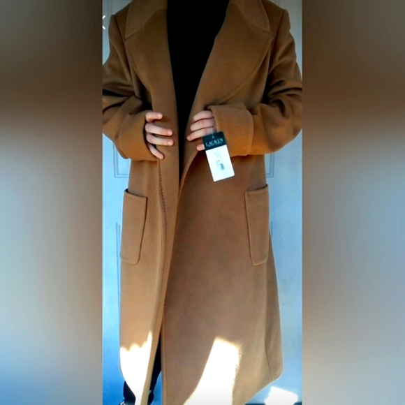 RALPH LAUREN 16 NEW CASHMERE WOOL BLEND TAN VICUNA COAT w BELT Womens winter - Picture 6 of 15
